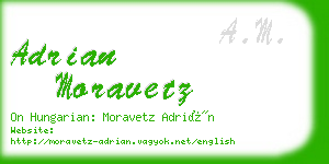 adrian moravetz business card